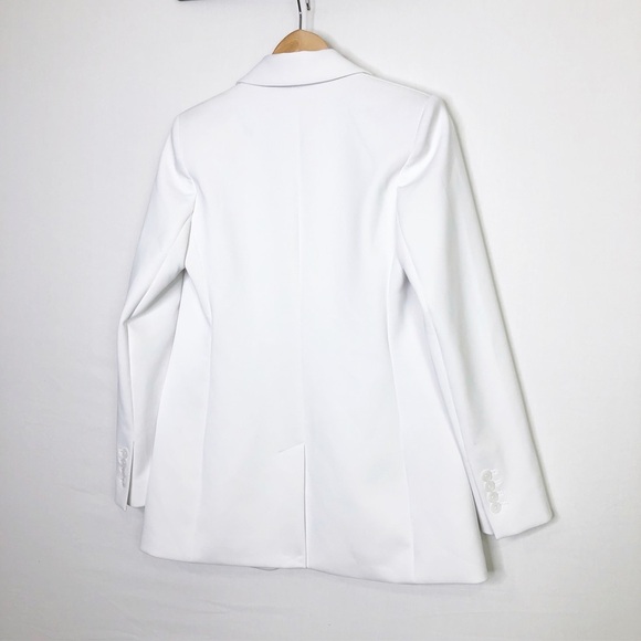 Express off-white super soft double knit, two button closure blazer. - Picture 3 of 9